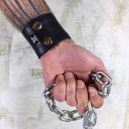 Leather Wristband, plain 6cm