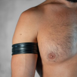 Leather Armband with BLACK...