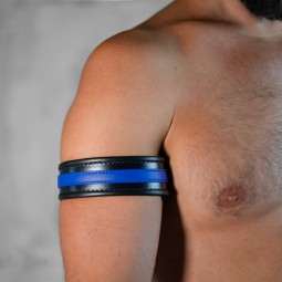 Leather Armband with BLUE...