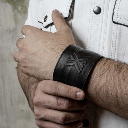 X Embossed Wrist Wallet -...