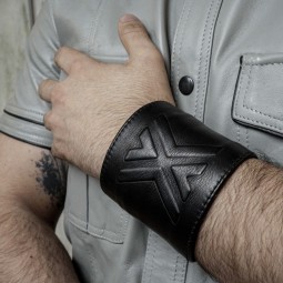 X Embossed Wrist Wallet -...