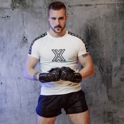 Slim Fit WHITE T - X - Black