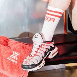 BXR Tennis socks - white/red