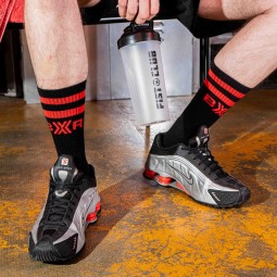 BXR Tennis socks - black/red