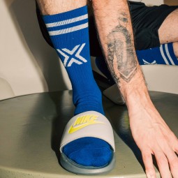 CLUBBING Socks - X blue/white
