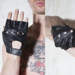 Biker Fingerless Gloves